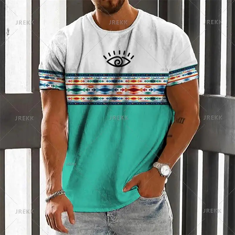 African Clothes For Men Dashiki T Shirts Traditional Wear Clothing Round Neck Casual Retro Streetwear Vintage Ethnic Style Tops