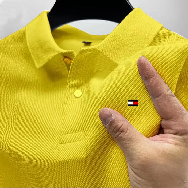 Men's Summer POLO Shirt Comfortable and Breathable T-shirt Top Fashion Casual Business Short sleeved Shirt