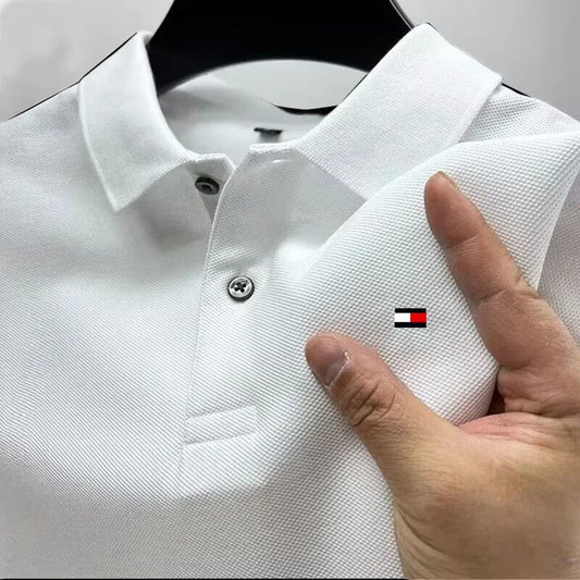 Men's Summer POLO Shirt Comfortable and Breathable T-shirt Top Fashion Casual Business Short sleeved Shirt