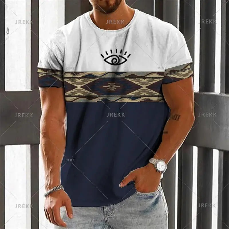 African Clothes For Men Dashiki T Shirts Traditional Wear Clothing Round Neck Casual Retro Streetwear Vintage Ethnic Style Tops